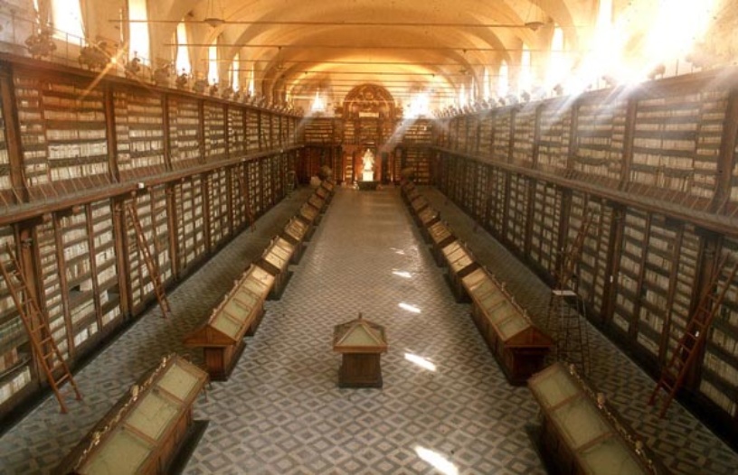 Biblioteca Casanatense - Salone Monumentale. Veduta prospettica